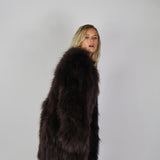 Exotique Long Coat Dark Cocoa