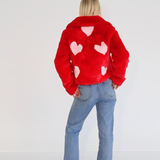 Queen Of Hearts Cropped Jacket Ruby