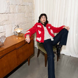 Queen Of Hearts Cropped Jacket Ruby