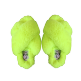 Lexi Fluffy Slippers in Neon
