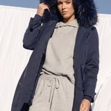 The Daily Long Parka in Navy