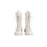 Aspen Girls Knee High Boots in Chalk