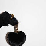 Heart Fur Charme in Noir