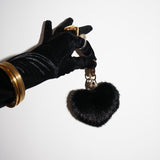 Heart Fur Charme in Noir