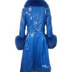 London Patent Coat in Cobalt - Mode & Affaire