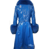 London Patent Coat in Cobalt - Mode & Affaire