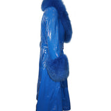 London Patent Coat in Cobalt - Mode & Affaire