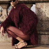 Mongolian Coat in Merlot