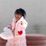 Queen Of Hearts Mini Faux Coat