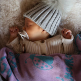 Baby Angora Beanie Silver Fox