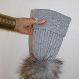 Angora Beanie Silver Fox