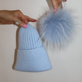 Angora Beanie Azure