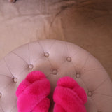 Lexi Pink Fluffy Slippers