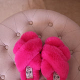 Lexi Pink Fluffy Slippers