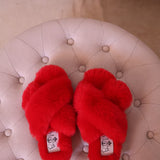 Lexi Women's Fluffy Slippers in Lucky Fortune