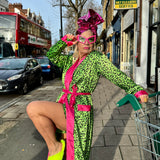 Luinluland X M&A - The Robe in Neon Leopard