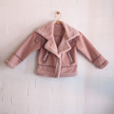 Lulu Biker Jacket in Dusty Pink