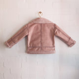 Lulu Biker Jacket in Dusty Pink