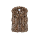 Sylvie Fur Vest in Natural