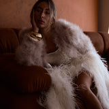 Valentina Feather Jacket Blush