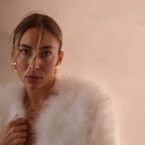 Plume Winter Wedding Jacket in Snow