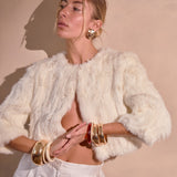 Laci 3/4 Bride Jacket in Snow