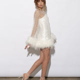 Gigi Feather Mini Dress