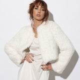 Macie Faux Jacket Long Sleeve in Snow