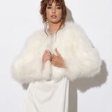 Valentina Feather Jacket Snow