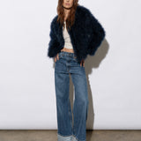 Saville Marabou Jacket Navy