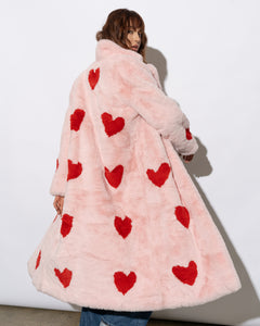 Queen Of Hearts Faux Coat