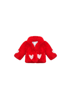 Queen Of Hearts Mini Coat Ruby
