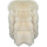 Mongolian Fur Jacket in Cream