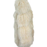 Mongolian Fur Jacket in Cream