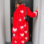 Queen Of Hearts Faux Coat Reverse - Mode & Affaire