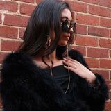 Saville Marabou Jacket Onyx