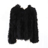 Saville Marabou Jacket Onyx