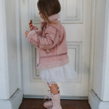 Lulu Biker Jacket in Dusty Pink