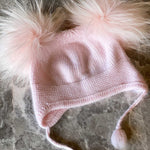 Double Pom Pom Beanie in Peony - Mode & Affaire