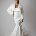 Valentina Feather Jacket Snow - Mode & Affaire