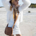 Valentina Feather Jacket Snow - Mode & Affaire