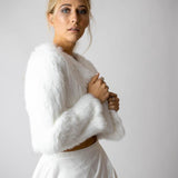 Laci White Fur Jacket in Snow - Mode & Affaire