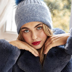 Angora Beanie Chambray - Mode & Affaire