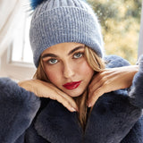 Angora Beanie Chambray - Mode & Affaire