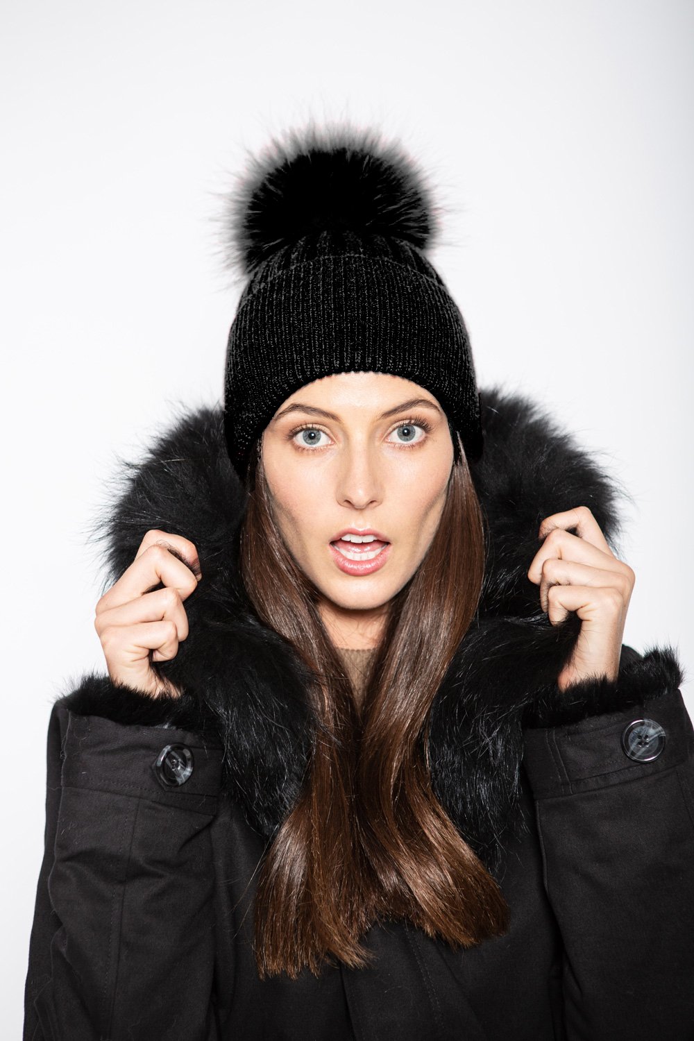 Angora Beanie Onyx - Mode & Affaire