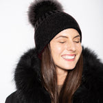 Angora Beanie Onyx - Mode & Affaire