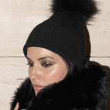 Angora Beanie Onyx - Mode & Affaire