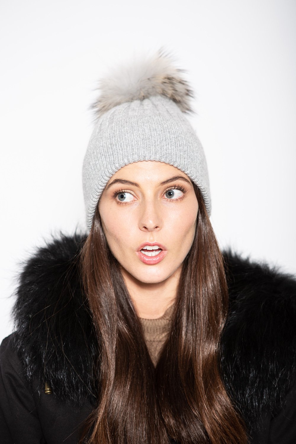 Angora Beanie Silver Fox - Mode & Affaire