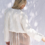 Laci White Fur Jacket in Snow - Mode & Affaire