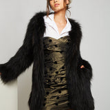 Exotique Long Coat in Onyx - Mode & Affaire